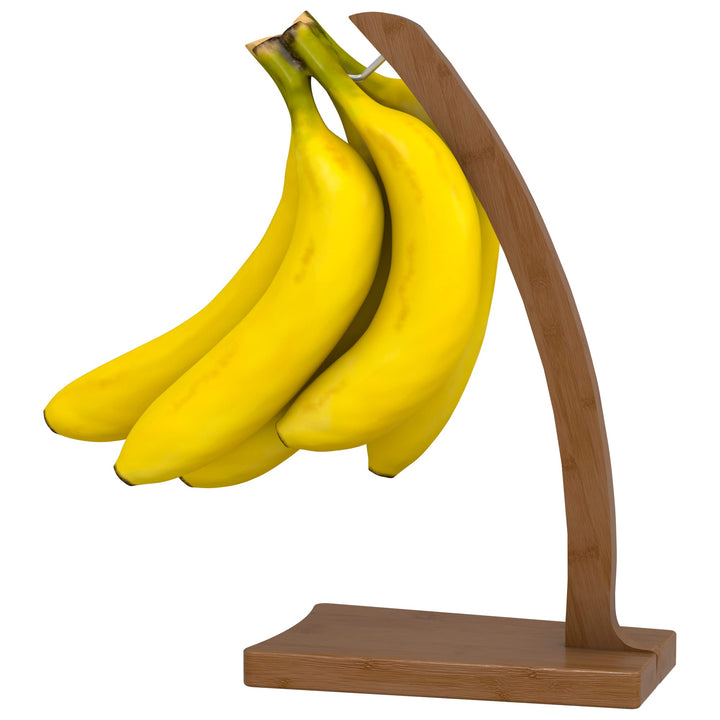 Foldable Banana Hanger Bamboo Holder Stand with Hook