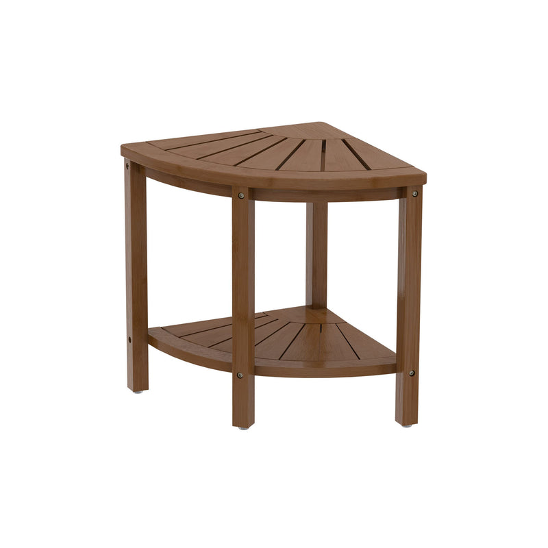 Corner Shower Stool with Storage Shelf – Zribamboo